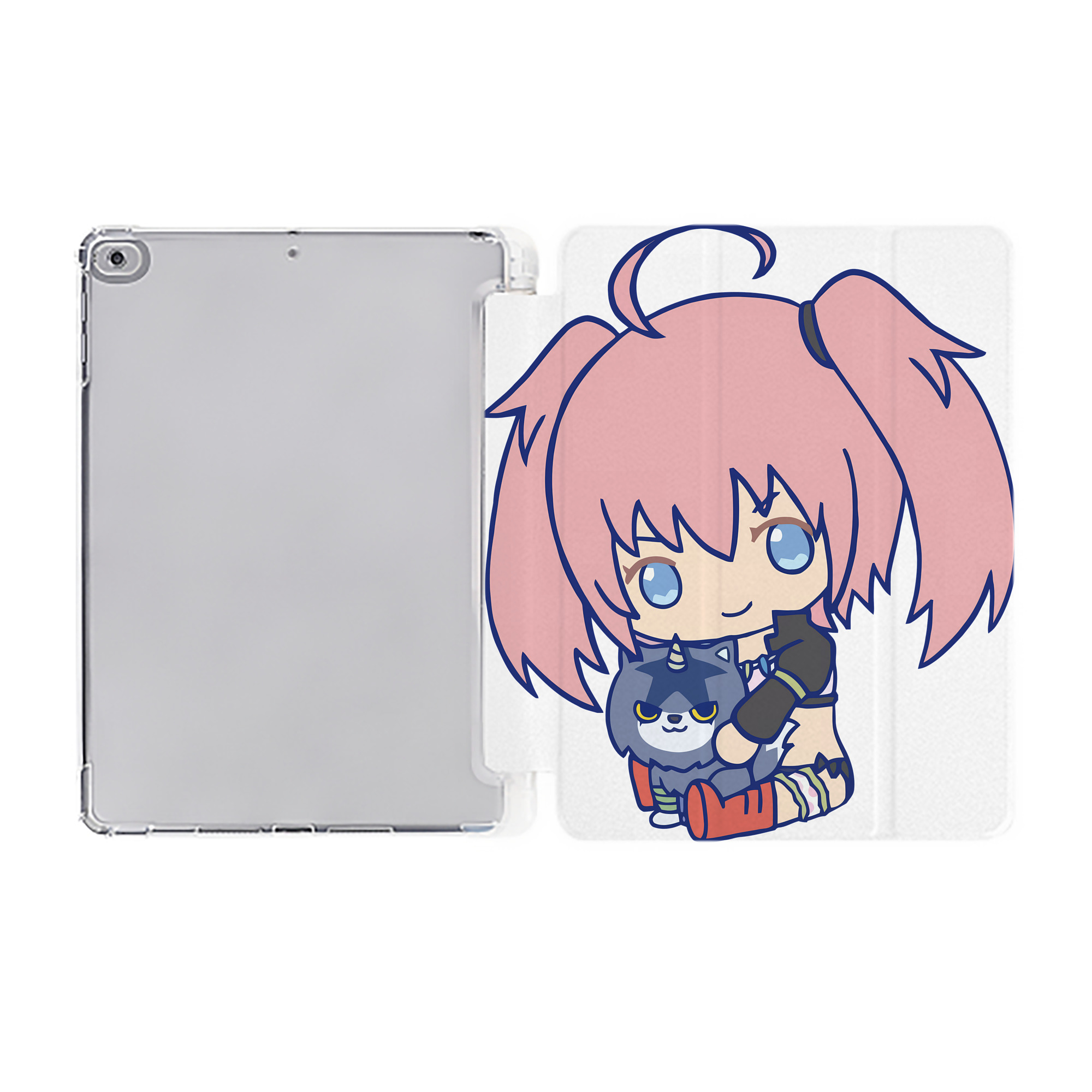 （画像用） 転スラ Regarding Reincarnated to Slime IPad ケース ペン収納付き 三つ折りスタンド PUレザー×シリコン 対応機種9.5/10.5/10.9インチ